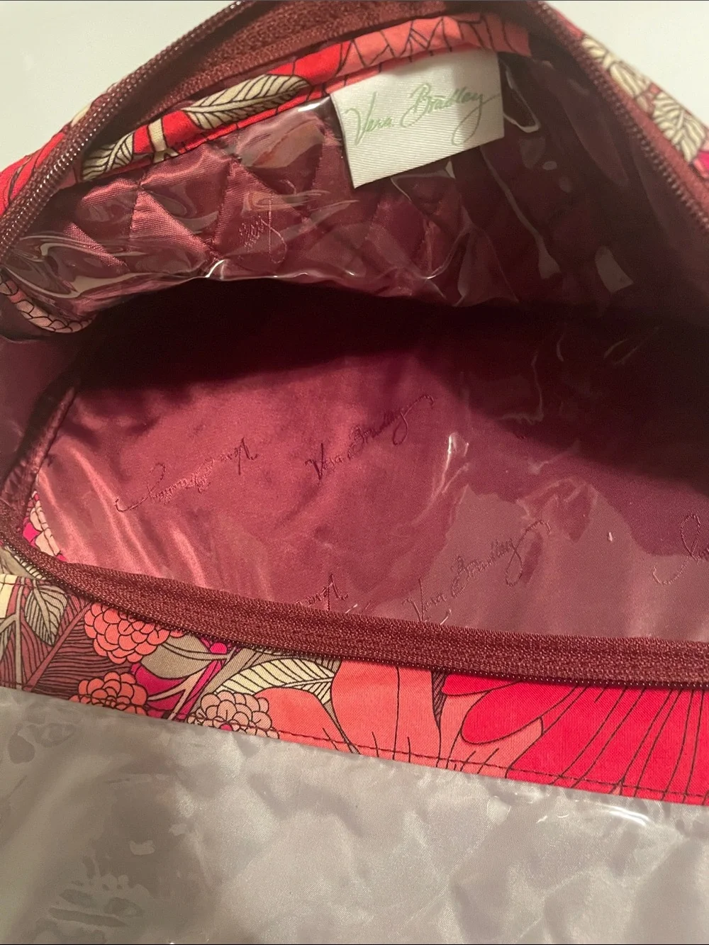 Vera Bradley Red Pink Floral Hanging Organizer traveling